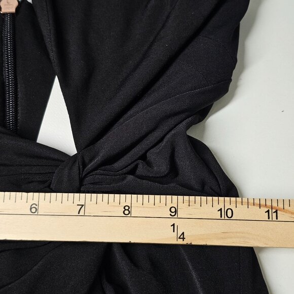 Nookie Belisse Gown Black Halter Maxi Dress Cut-Out Twist Front High-Slit XS NWT - Picture 14 of 16